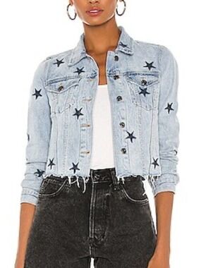 PISTOLA BRANDO NAVY STAR DISTRESSED DENIM JACKET-Size Medium-like new